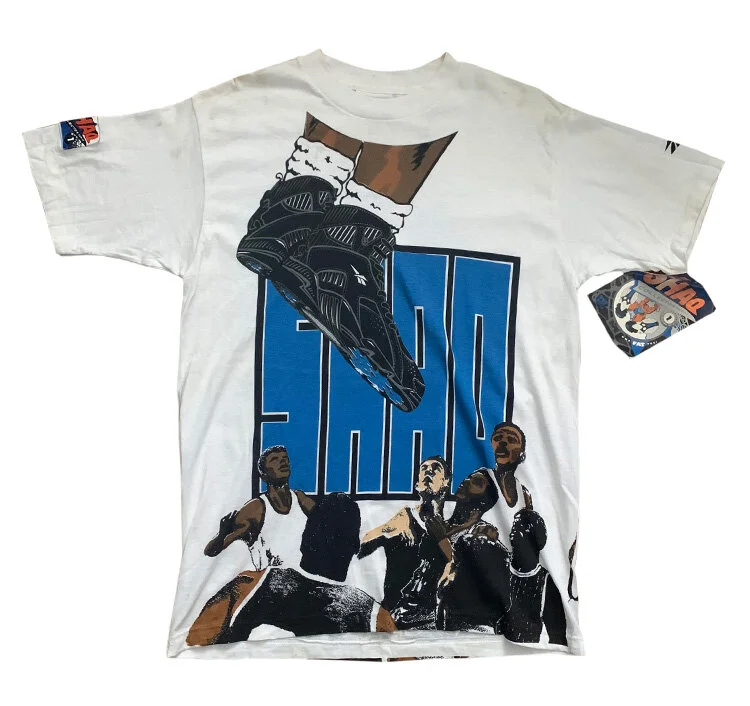 【希少・USA製】90s Reebok SHAQ Tシャツヴィンテージ L新品 Vintage Reebok Shaq Collectors White T Shirt #1 (Size M) NWT — RootsBK